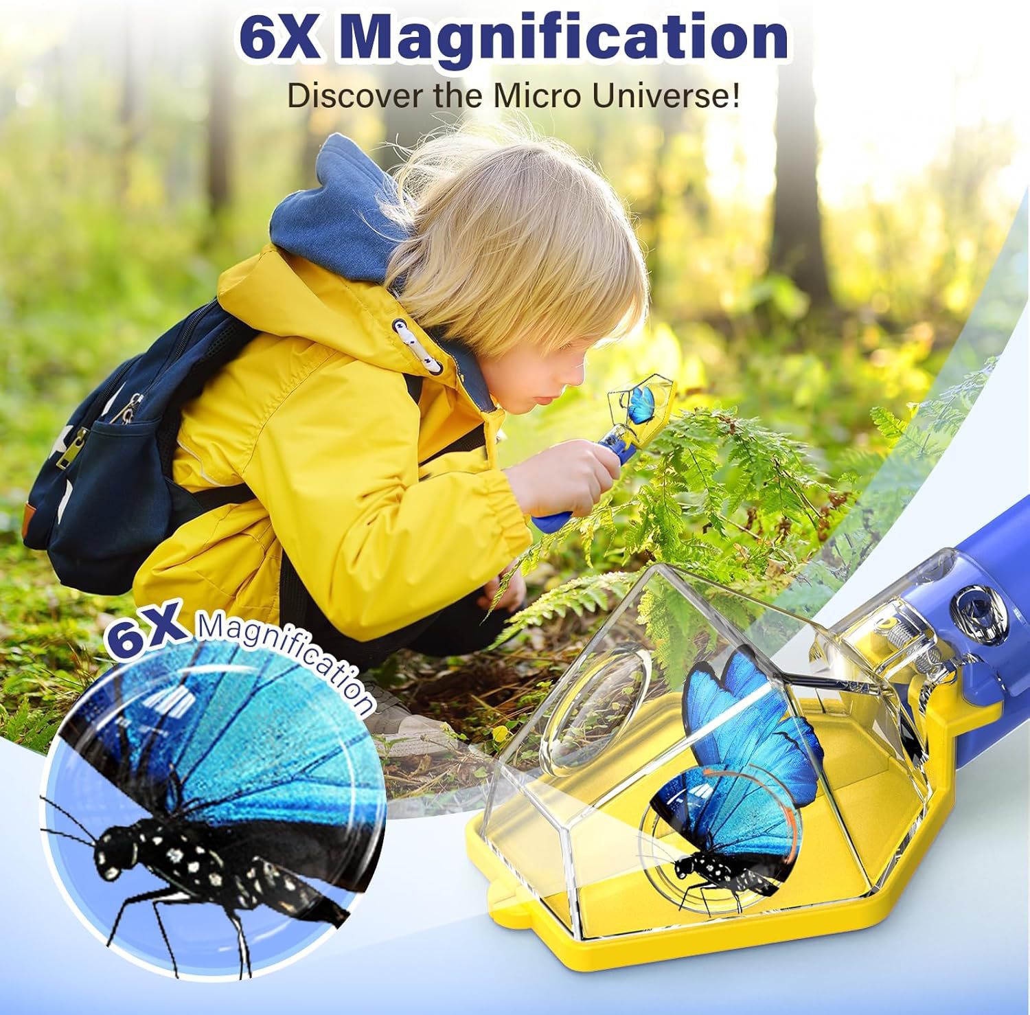 6X Magnifier Kids Bug Catcher, - Kids Outdoor Nature Toys recension och pris